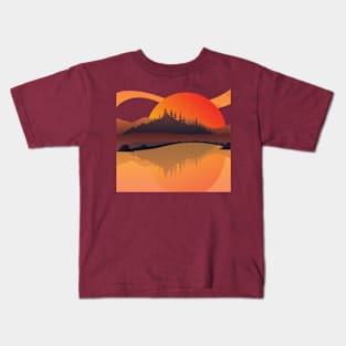 Sunset in the mountains Kids T-Shirt